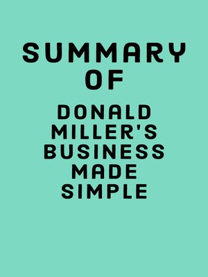 cover image of Summary of Donald Miller's Business Made Simple